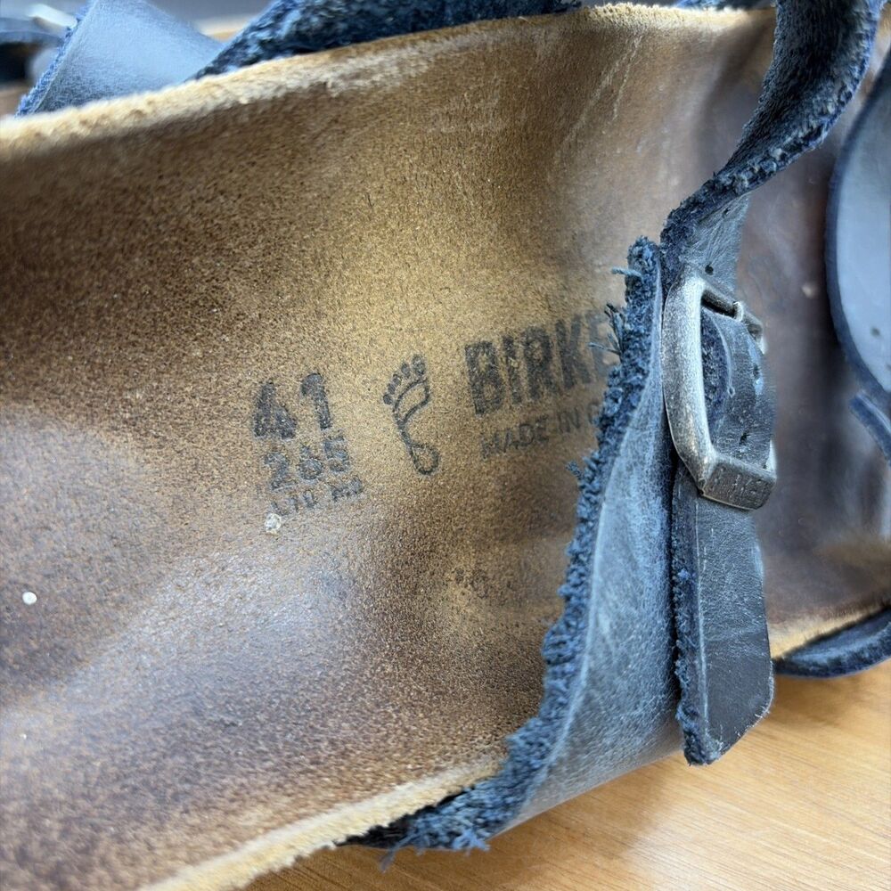 Birkenstock Mayari Womens Size 10 Sandals Navy Blue Toe Loop Comfort Shoes - Picture 9 of 9